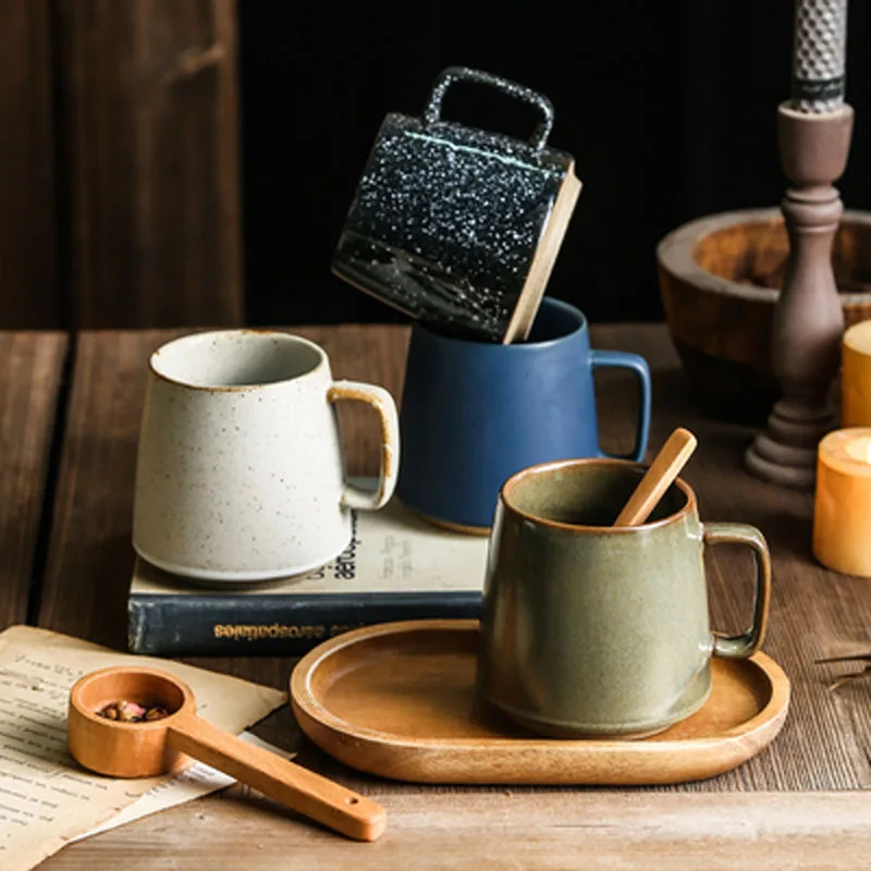 

Japanese Retro Ceramic Mug Breakfast Cup Milk Cup Office Tea Cup Creative Coffee Cup Home Tea Cup Kitchen Milk Cup