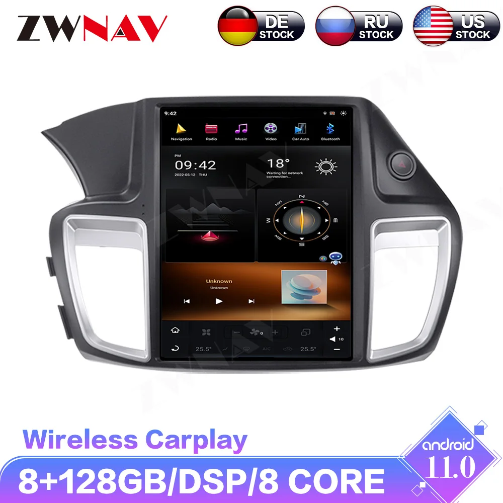 

G6 Android 11 For Honda Accord 9 2013 - 2017 Vertical Tesla Screen Radio Car Multimedia Player Stereo GPS Navigation Carplay DSP