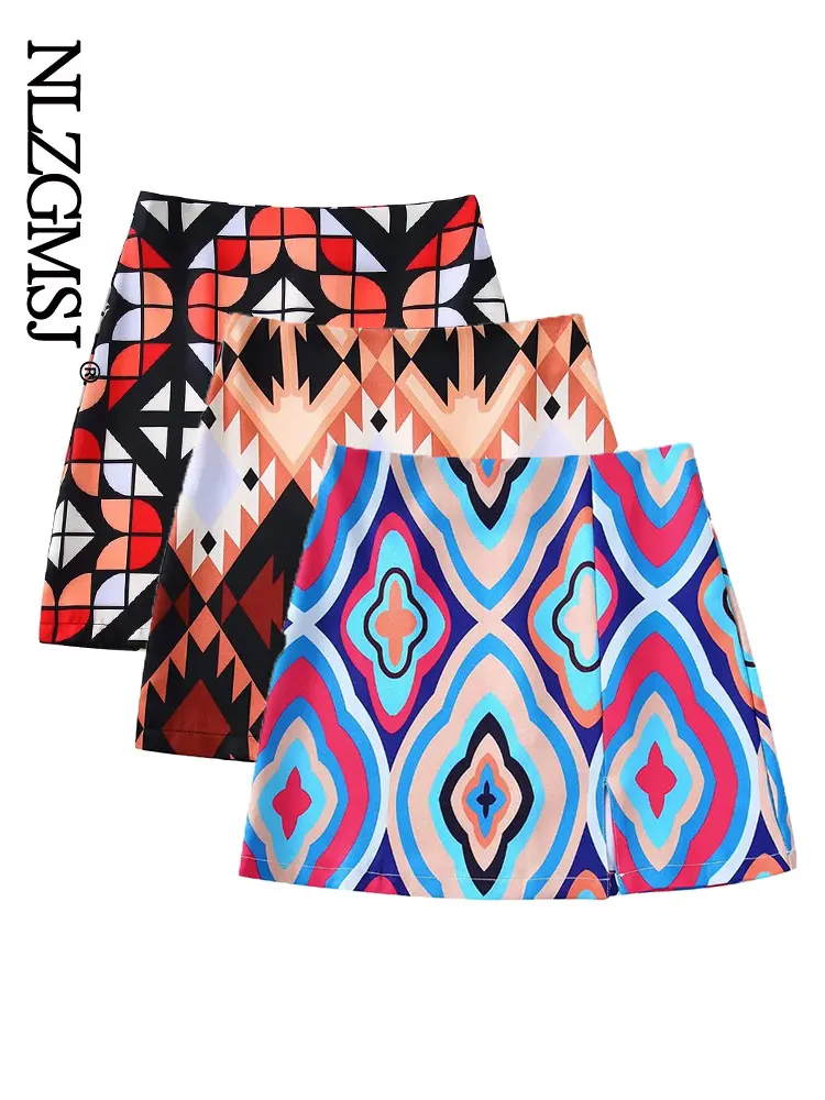 

Nlzgmsj Za 2022 Korean Fashion Skirt Women Summer Skirts For Women Art Print Elegant Pencil Elite Sexy Skirt Clothing