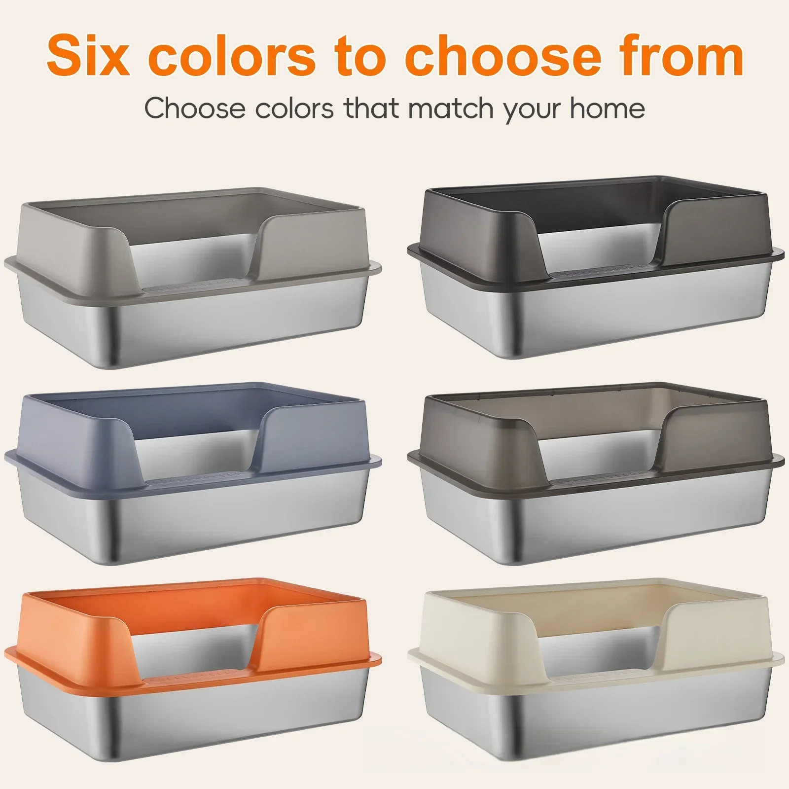 Коробка для кошек из нержавеющей стали металлическая сковорода полузакрытая