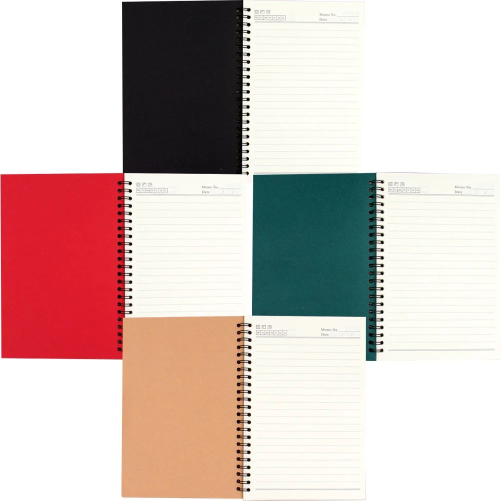 

4Pcs Style Notebook Coil Design A5 Notepad Schedule Planning Notebook Portable Notebook