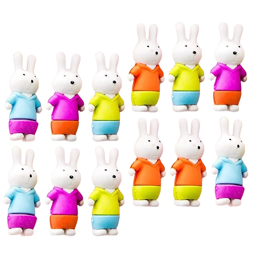 

12Pcs Kids Erasers Rabbit Shaped Erasers Bunny Rubbers Kids Erasers Bunny Erasers