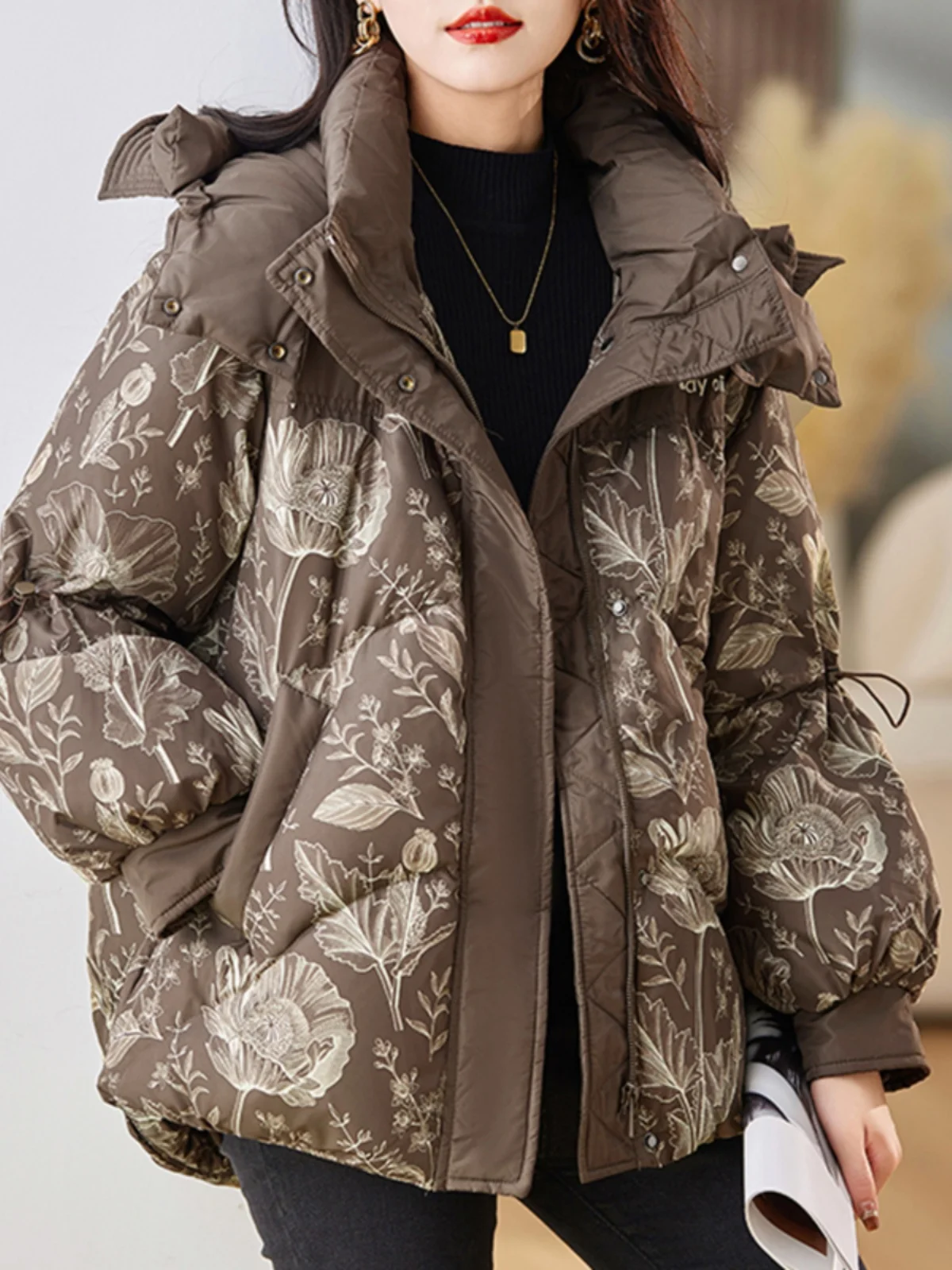 Короткий утолщенный пуховик одежда на хлопковой подкладке пальто очень плотное