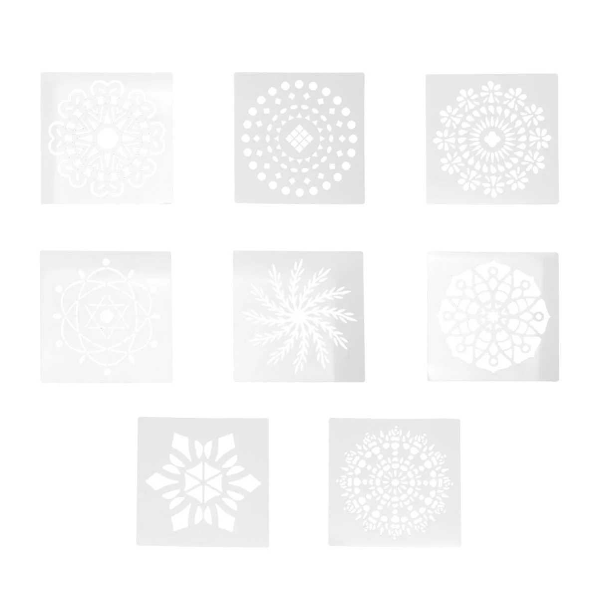 

8pcs Embossing Tool Mandala Drawing Templates Drawing Templates Stencils for Journal Painting DIY Craft Planner Scrapbook Wall