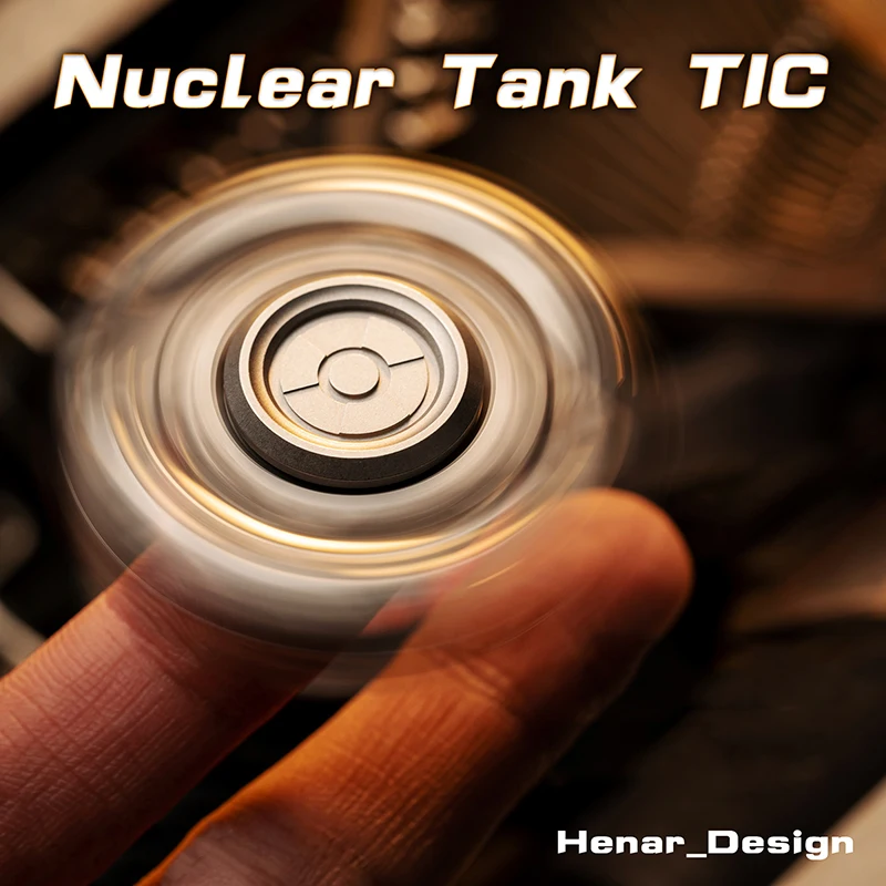 WANWU EDC Nuclear Tank TIC Fingertip Gyro Titanium Zirconium Rotating Portable Play Decompression Gift enlarge