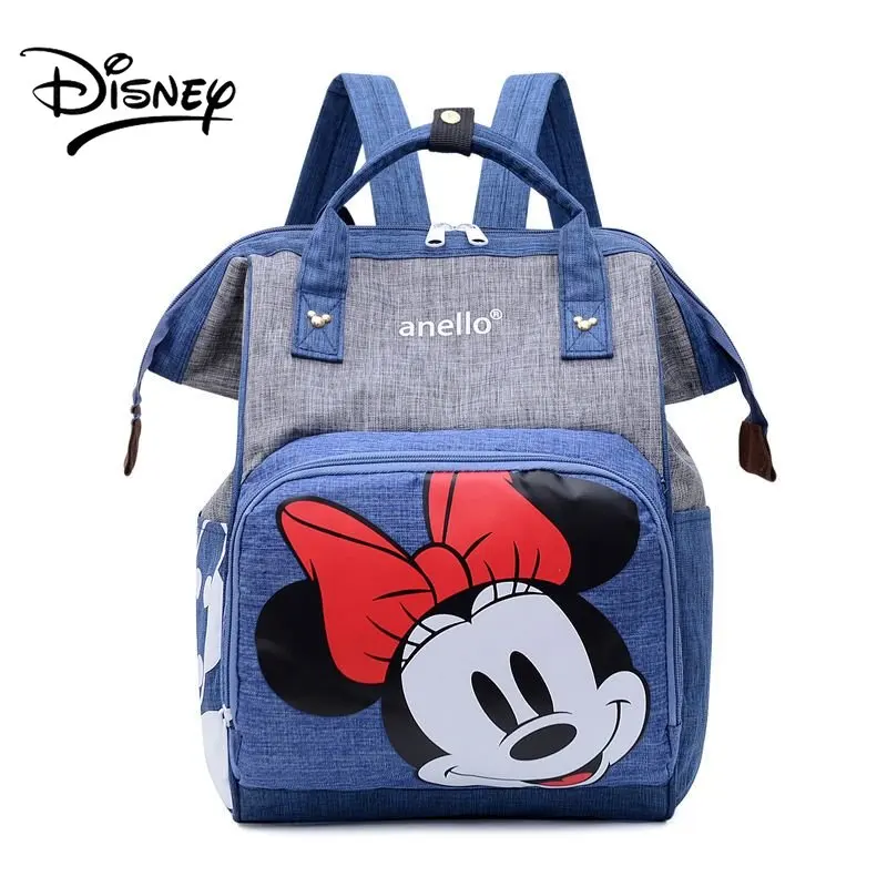 

Disney Diaper Bag for Women Girl Mommy Minnie Mickey Mouse Travel Backpack Luxury Designer Large Capacity Durable Cute