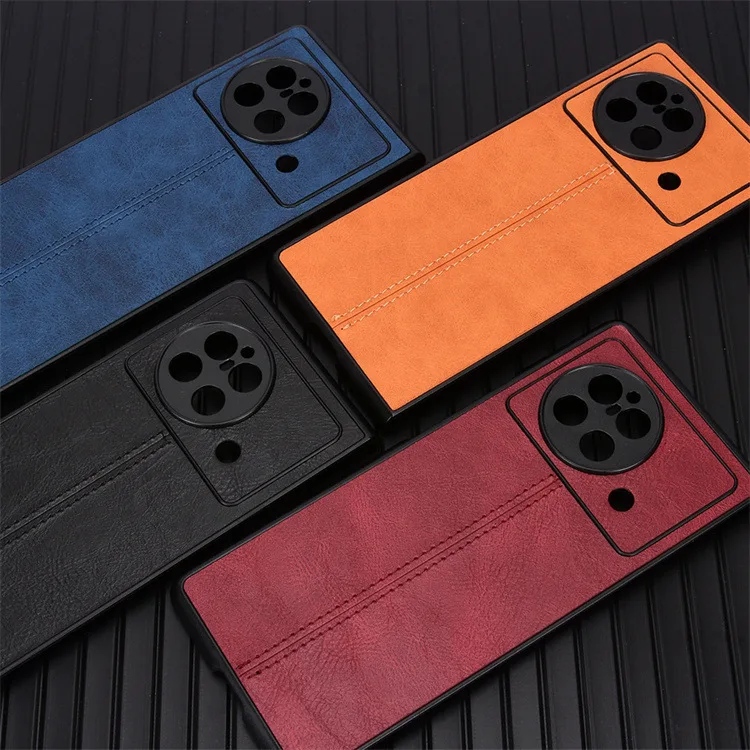 

for Vivo X Fold Case Cow Pattern Protective Cover Foldable Screen Stitching Hard Case for Vivo Xfold Cover V2178A Case