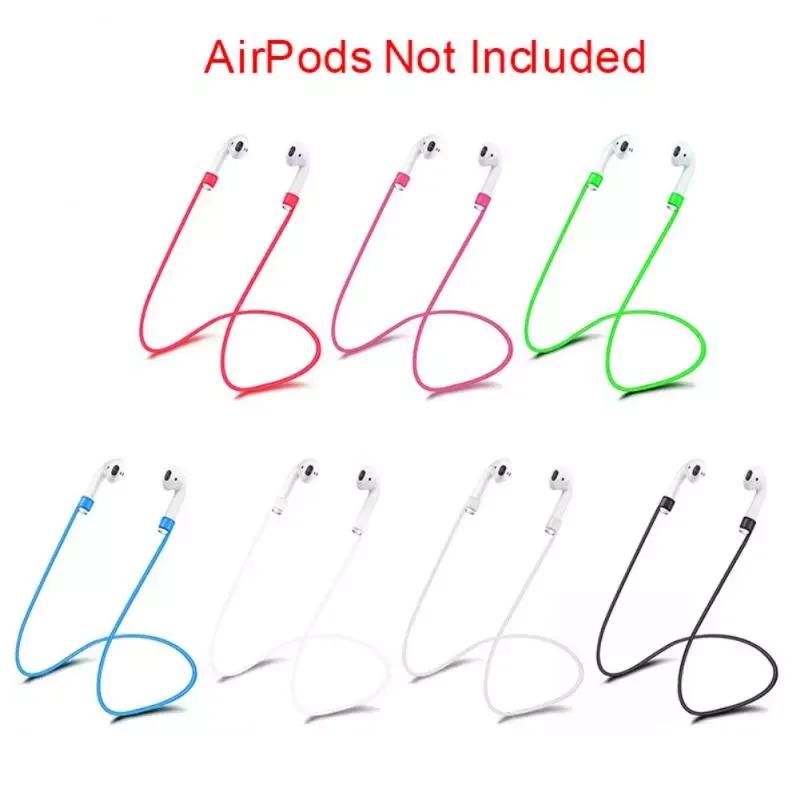 

55CM For AirPods Silicone Anti-lost Neck Strap Wireless Earphone String Rope Headphone Cord Earphone Accessories