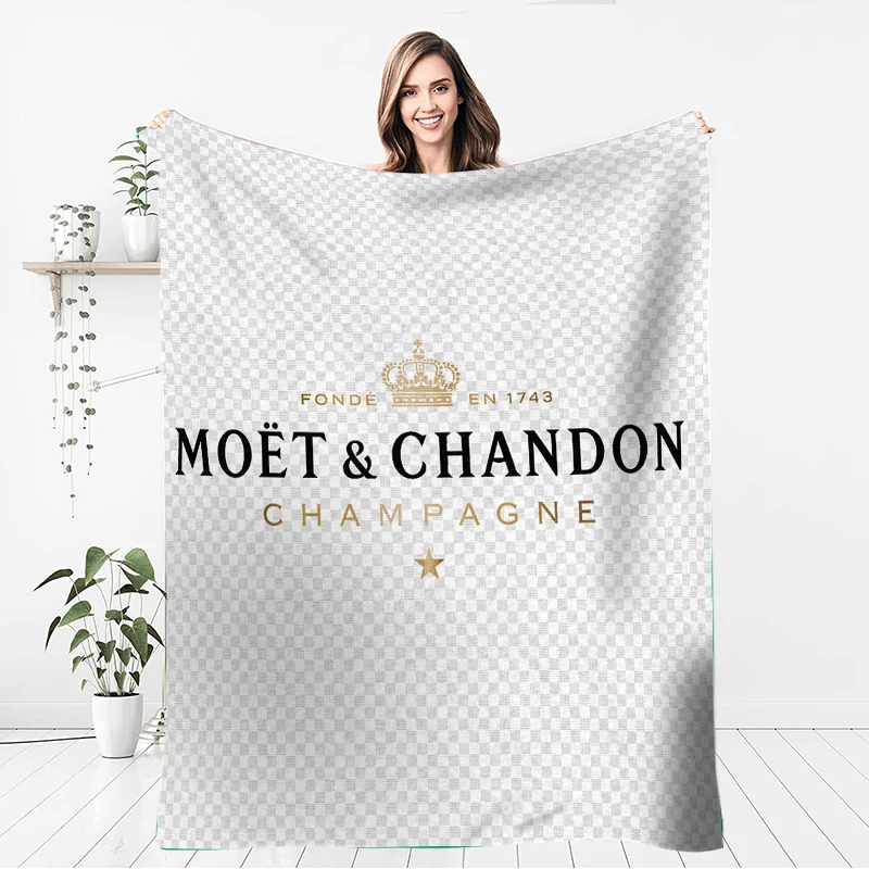 

Одеяло для пикника с принтом Moet, мягкое плюшевое покрывало для кровати, современное Фланелевое покрывало