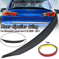 abs car rear trunk lip spoiler guard flow plate wing black for mitsubishi lancer evo x 10 2008 2012 2013 2014 2015 2016 2017