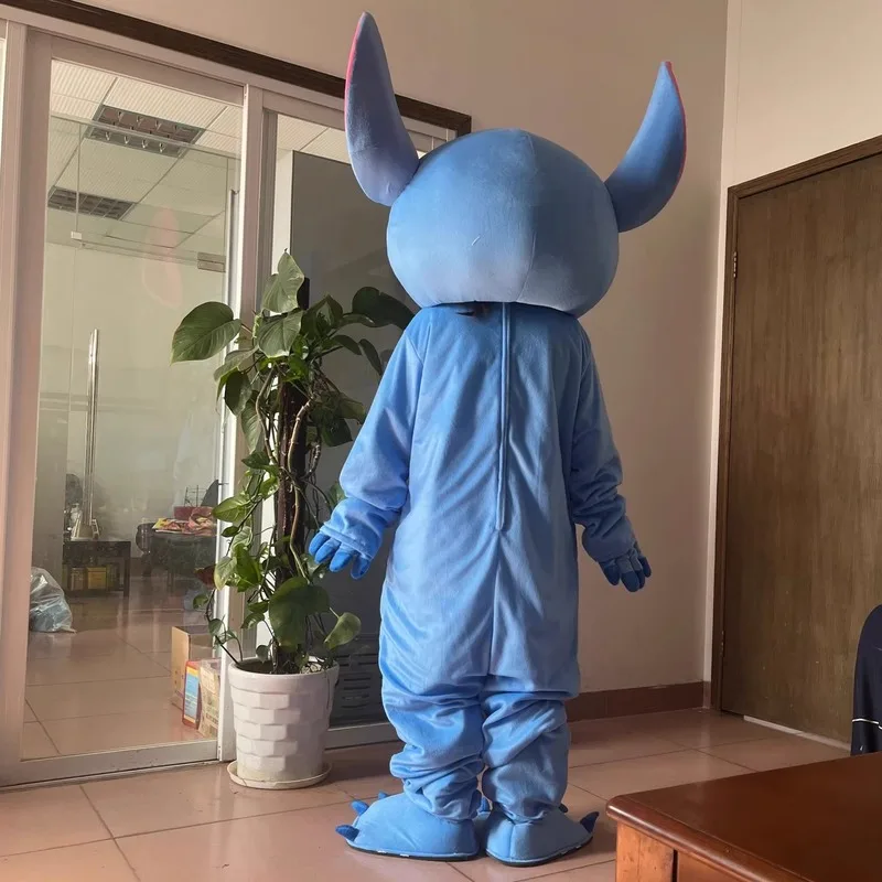 Фото Новый Diney Lilo & Stitch модное качество синий персонаж мультфильма костюм талисмана милое рекламное нарядное платье животное карнавал №4