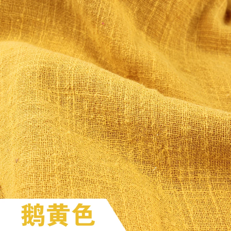 130cmx50cm Ткань из хлопка и льна с обработкой пескостирания однотонная