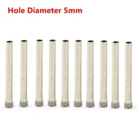 10pcs 5mm diamond hole opener saw silver drill bit for glass tile ceramic marble drilling power tool accessory