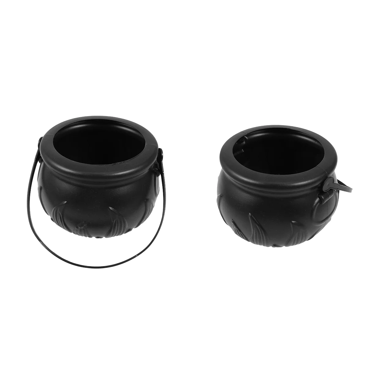 

Candy Cauldron Halloween Bucket Witch Basket Treat Black Pot Bowl Kettle Trick Pumpkin Holder Or Goodie Photo Costume Favor