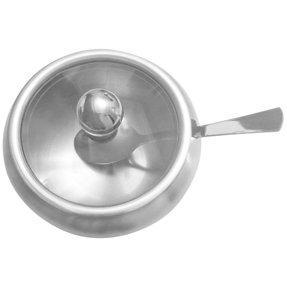 

Salt Shakers Spice Jar Stainless Steel Sugar Condiment Containers Storage Holder Bowl