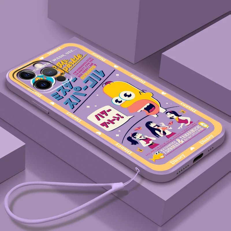 

Phone Case For Apple iPhone 14 13 12 Mini 11 XS Pro Max X XR SE 2020 Plus Cover Cool Simpsons Homer Disney Liquid Rope Funda