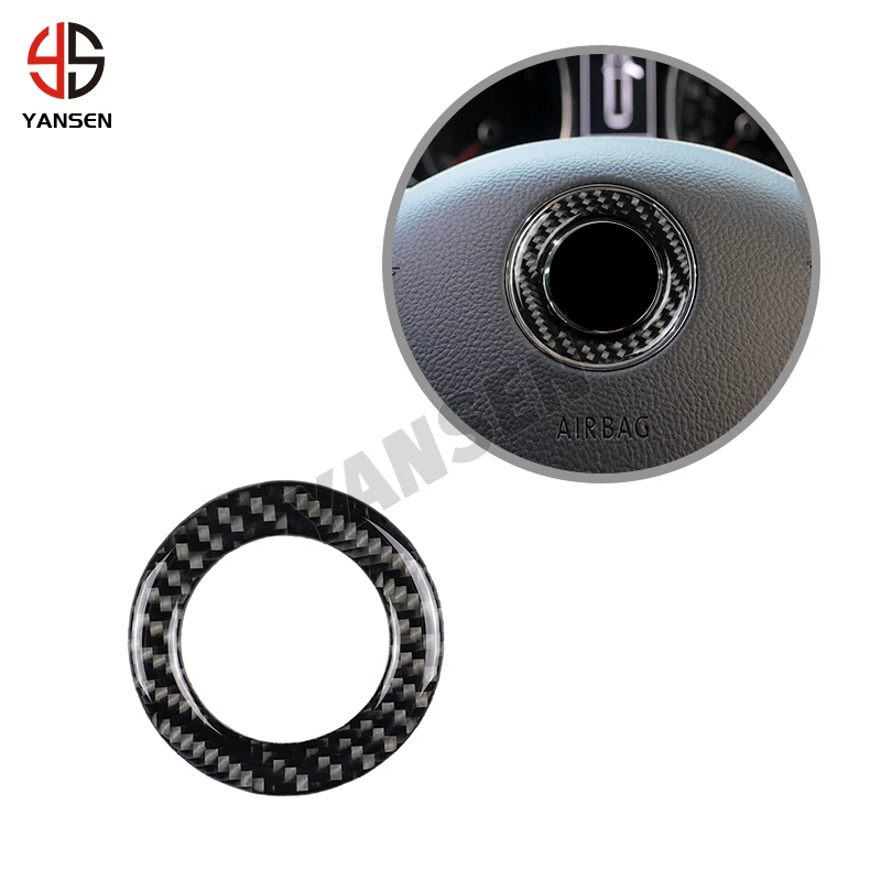 

Для VW Golf 67 Polo CC Tiguan Passat, Стайлинг автомобиля из натурального углеродного волокна, кольцо на руль, искусственное украшение, стикер, крышка, аксессуары