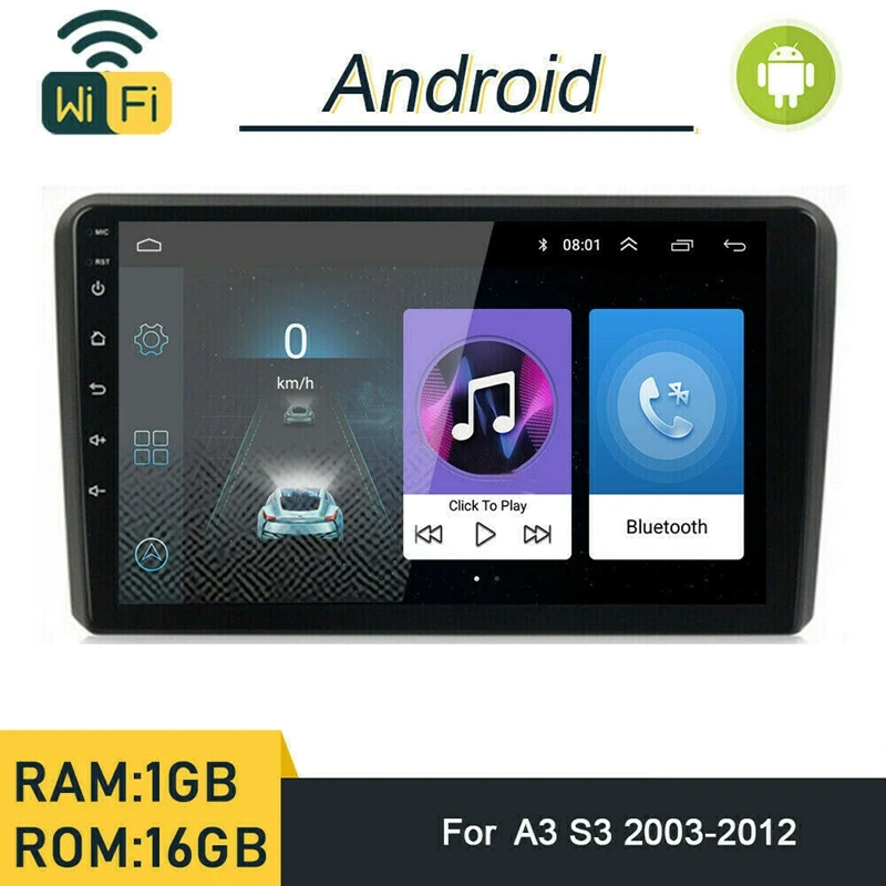 

2 Din Android Auto Radio for- A3 8P 2003 - 2013 Car Radio Multimedia GPS Track Carplay 2Din DVD