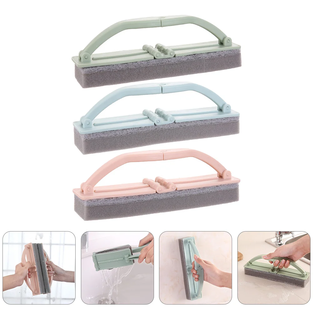 

3Pcs Sponge Brush Chic Fine Nice Safe Cleaner Floor Brush Washing Brush