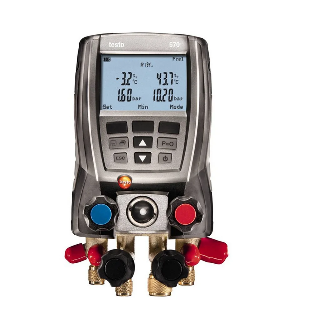 

Testo570 Car HVAC Manifold Meter Air Conditioning Manifold Digital Refrigeracion Repair Tools Vacuum Pressure Tester