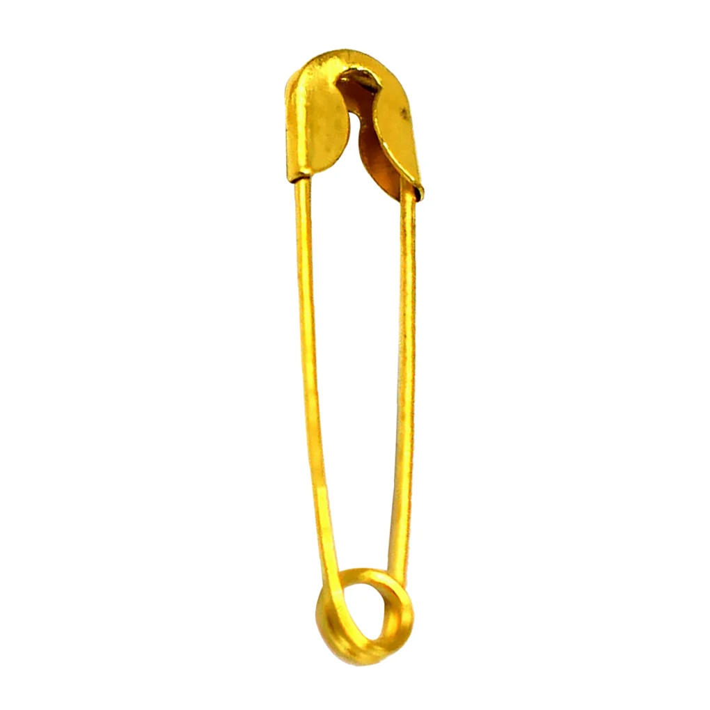 

100pcs Gold Color Metal Safety Pin Hangtag Shawl Cape Poncho Fixing Clip Brooch Garment Fastener