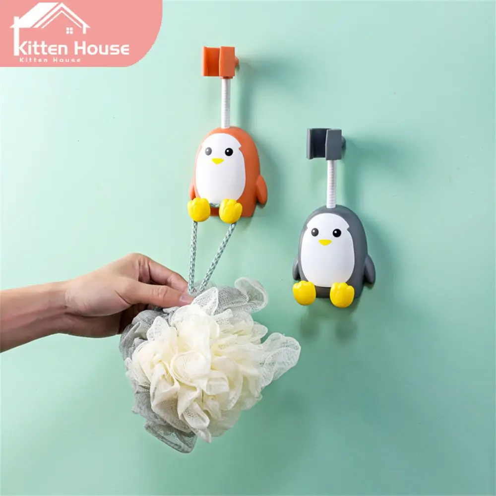

No Punching Shower Nozzle Holder Penguin Bathroom Bracket Hook Type Waterproof Shower Bracket Bathroom Accessories Adjustment