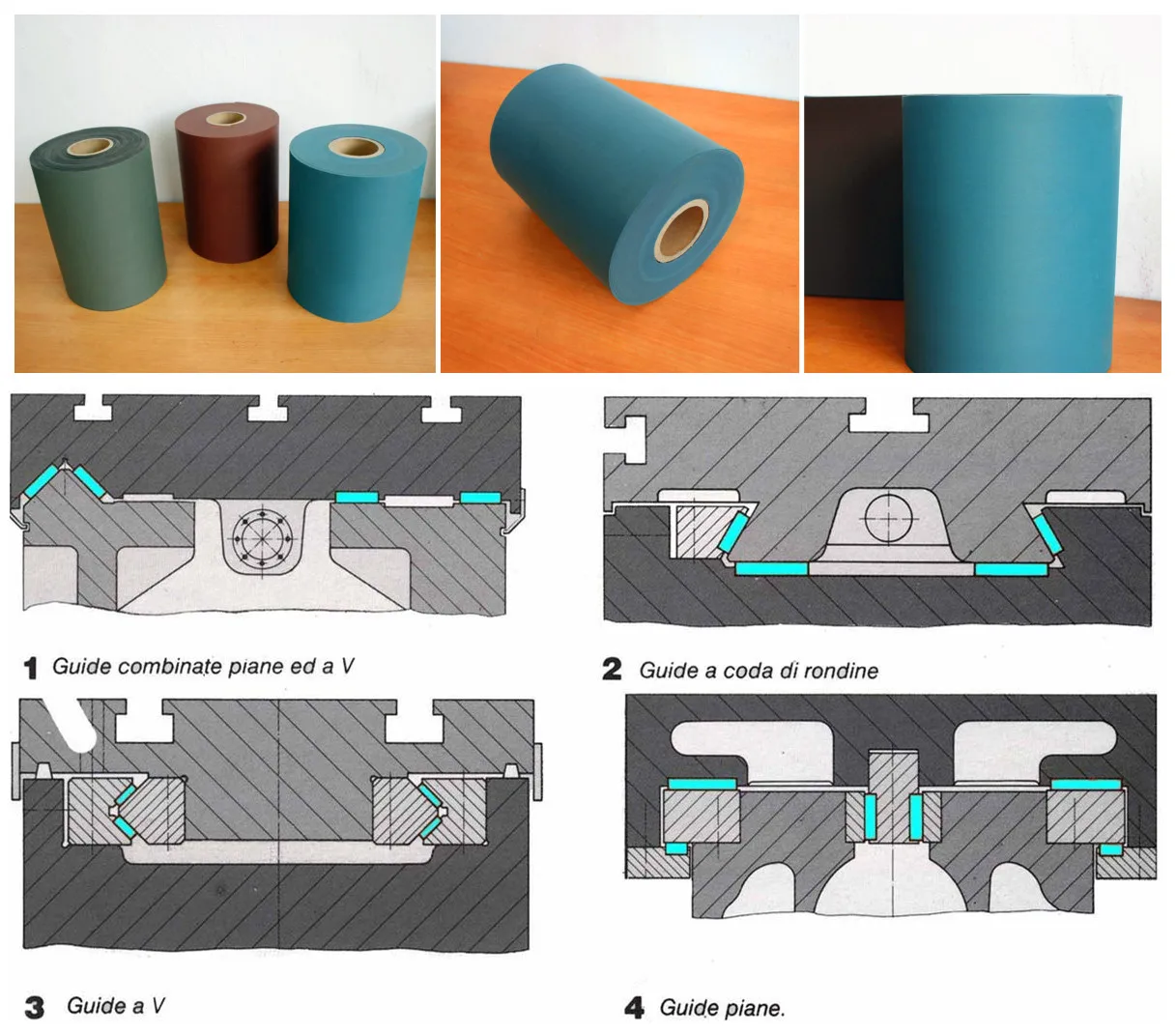 Турцит из ПТФЭ с ЧПУ износостойкий направляющий лист для наклонного кольца синий