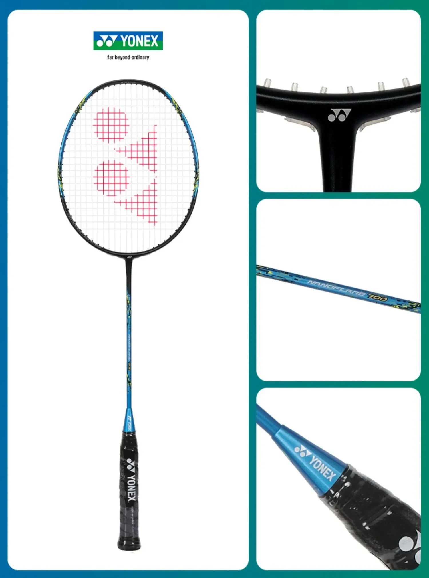 YONEX Original Badminton Racket NF700 Professional NANOFLARE Series All-Carbon With Strings Customised Pounds（20-28 Lbs）