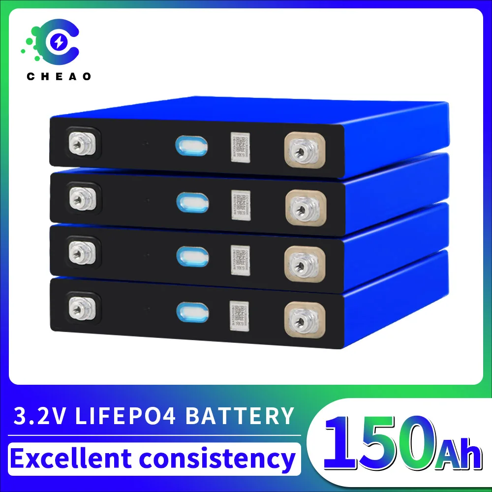 

3.2V 150Ah Lifepo4 Battery Wide Application DIY LiFePo4 Batteries Set for 12V 24V 48V RV Golf Cart Yacht Forklift EU US TAX FREE