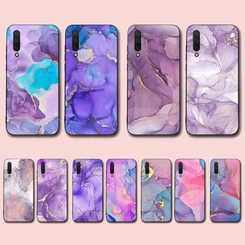 

Purple Marble Phone Case for Xiaomi mi 5 6 8 9 10 lite pro SE Mix 2s 3 F1 Max2 3