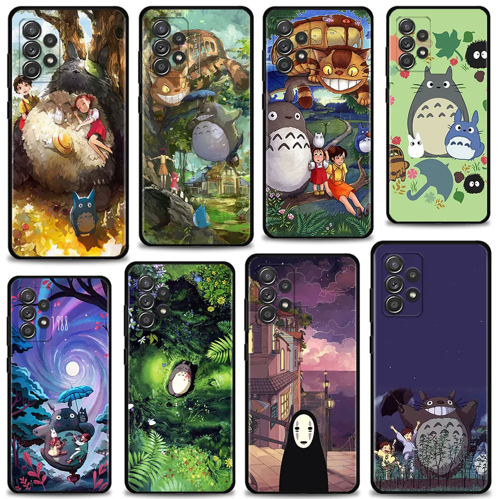 

Black Trend Anime Totoro Ghibli Spirited For Samsung Galaxy A52 A21s A32 4G A02s A71 A41 A51 A31 A12 A72 A03s A53 A13 Case