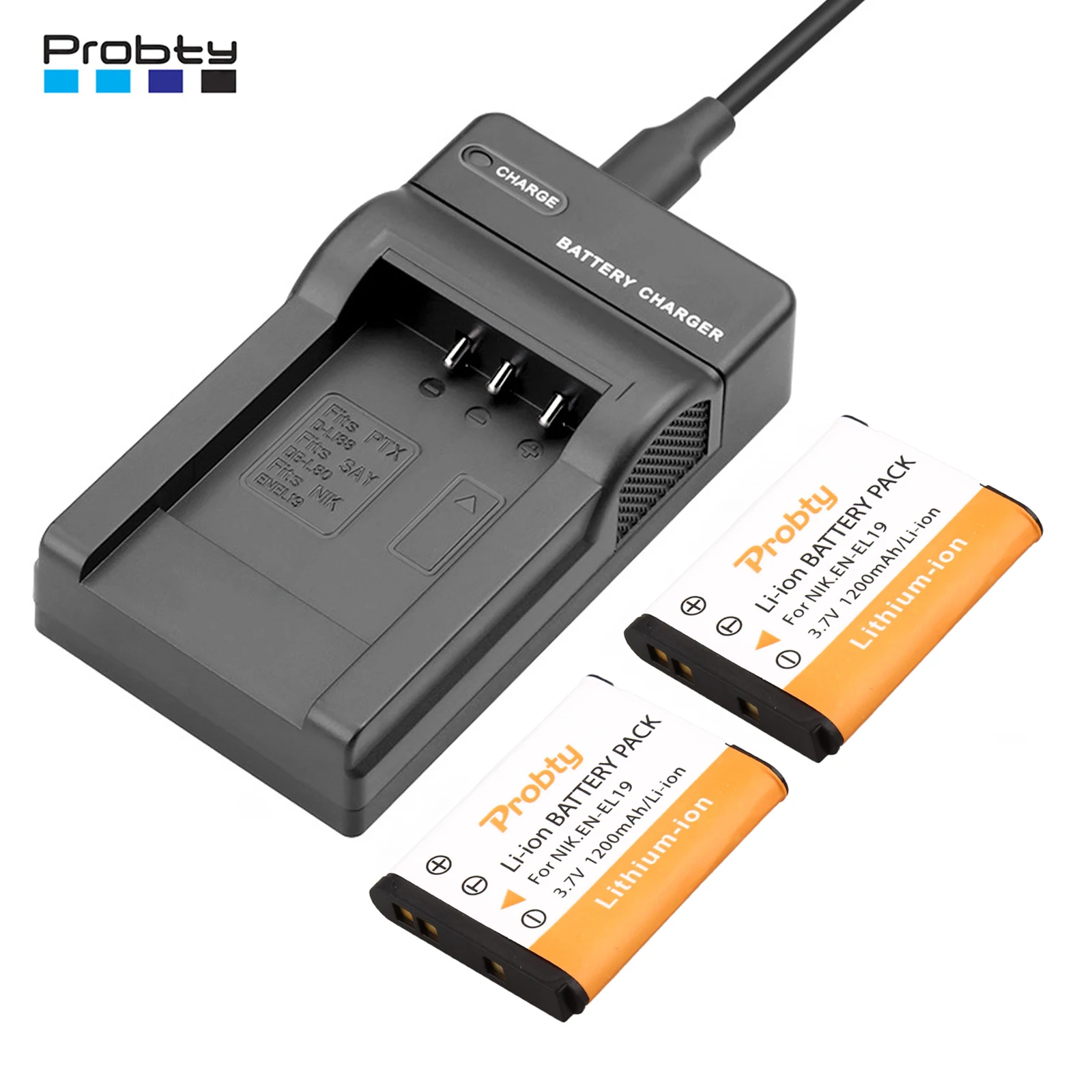 Фото EN-EL19 Аккумулятор и USB-зарядное устройство для Nikon A100, Coolpix S33,S100 S2800 S3200 S3300 S3500 S3600 S4100 S4200 S4300 S5200 S5300 №1