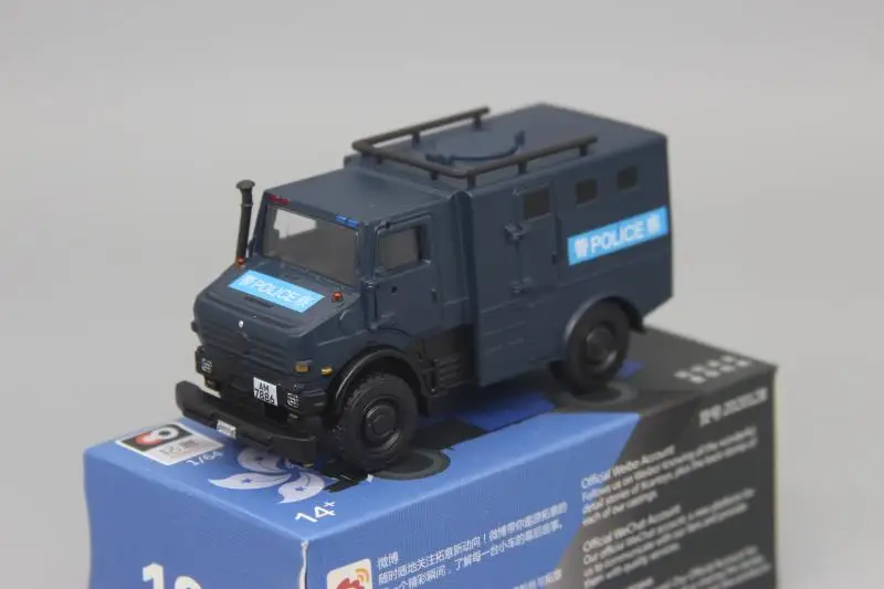 

Tuoyi 1:64 Hong Kong police car armored vehicle model Unimog U4000 Jeep suitable for BENZ