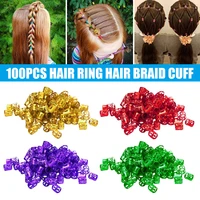 100pcs hair braid ring hair braiding cuffs dreadlocks braid rings accessory hair braiding portable hair extension ring