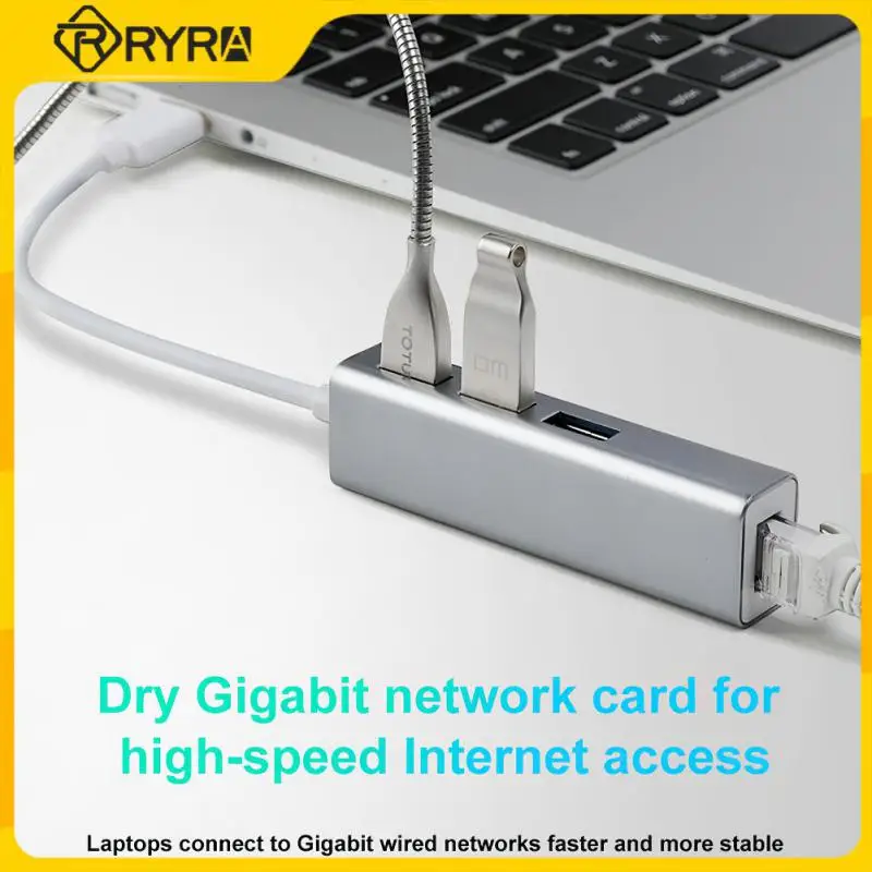 

USB-адаптер RYRA Type C на Ethernet RJ45, 3 USB-порта, 3,0, 2,0