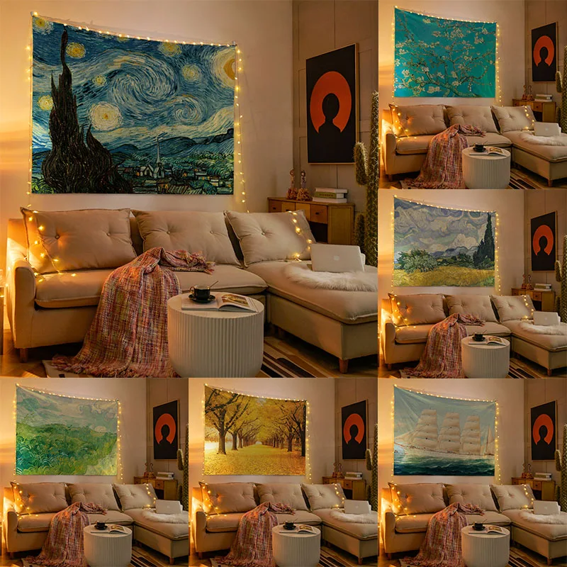 

Гобелен картина маслом комната звездное небо художественный декор домашняя настенная подвесная фоновая ткань