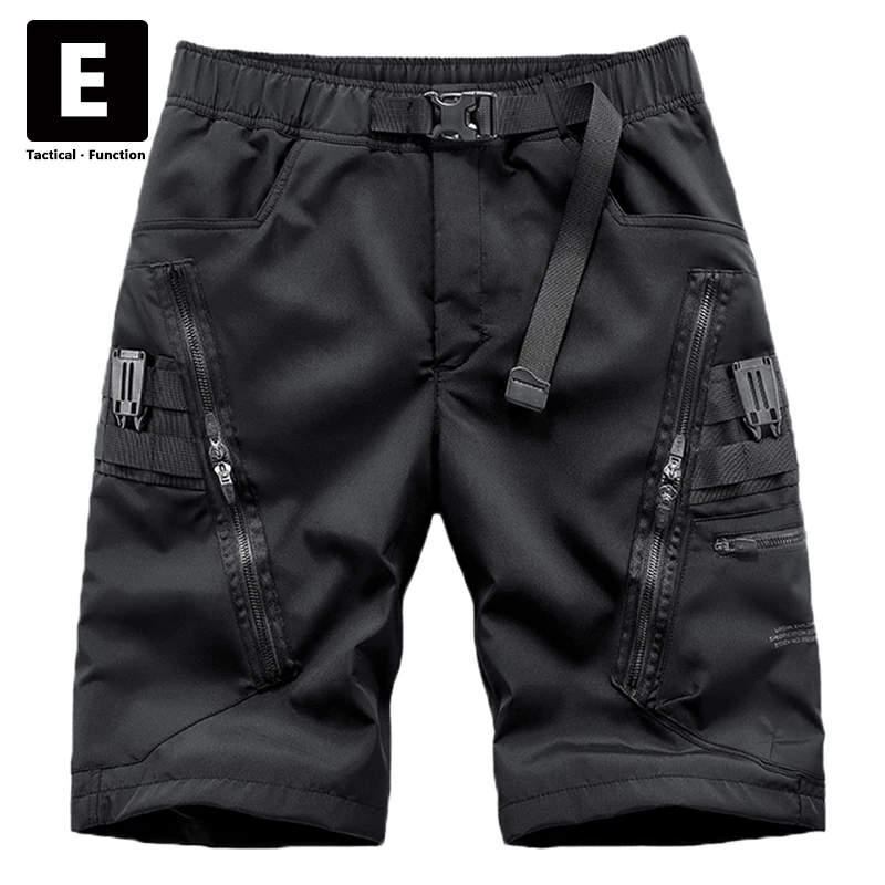 Black Shorts Military Tactical Cargo Shorts Men 2022 Summer Techwear Streetwear Harajuku Hip Hop Short Pants Male