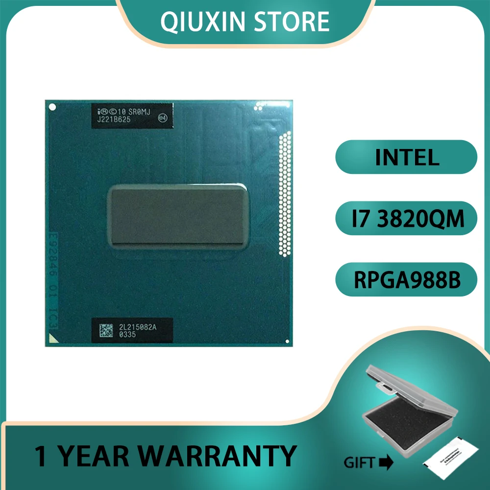 

Процессор Intel Core i7-3820QM i7 3820QM SR0MJ 2,7 ГГц четырехъядерный восьмипоточный ЦПУ процессор 8M 45 Вт Разъем G2 / rPGA988B