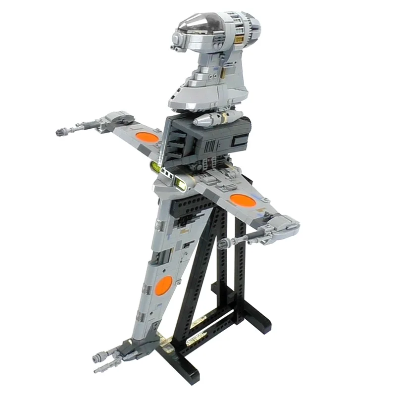 

MOC Space Wars Fighter Building Blocks Set For B-Wing Battle Plane Model Display0 Aircraft Airplane Idea Toys For Children Gifts