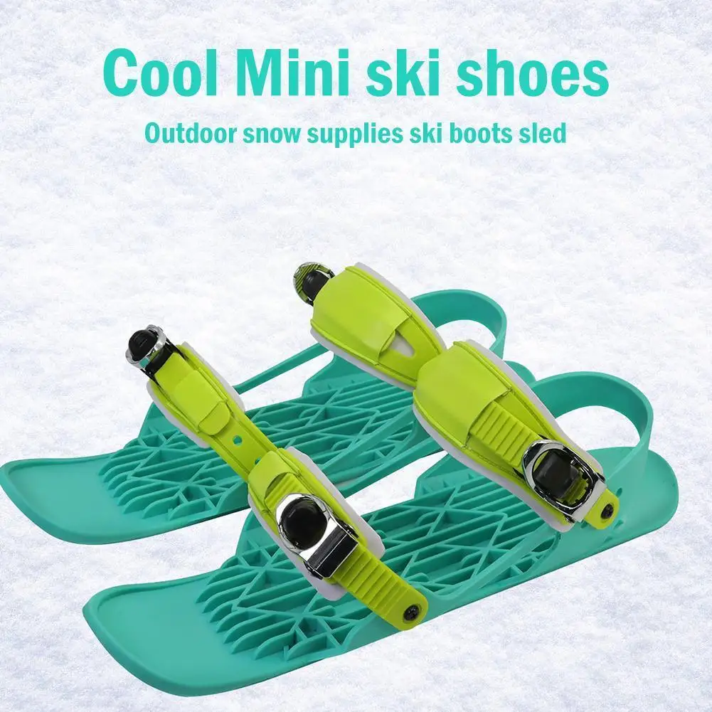 

Mini Ski Skates For The Short Skiboard Blades High Quality Adjustable Bindings Portable Skiing Shoes Board Z0s1