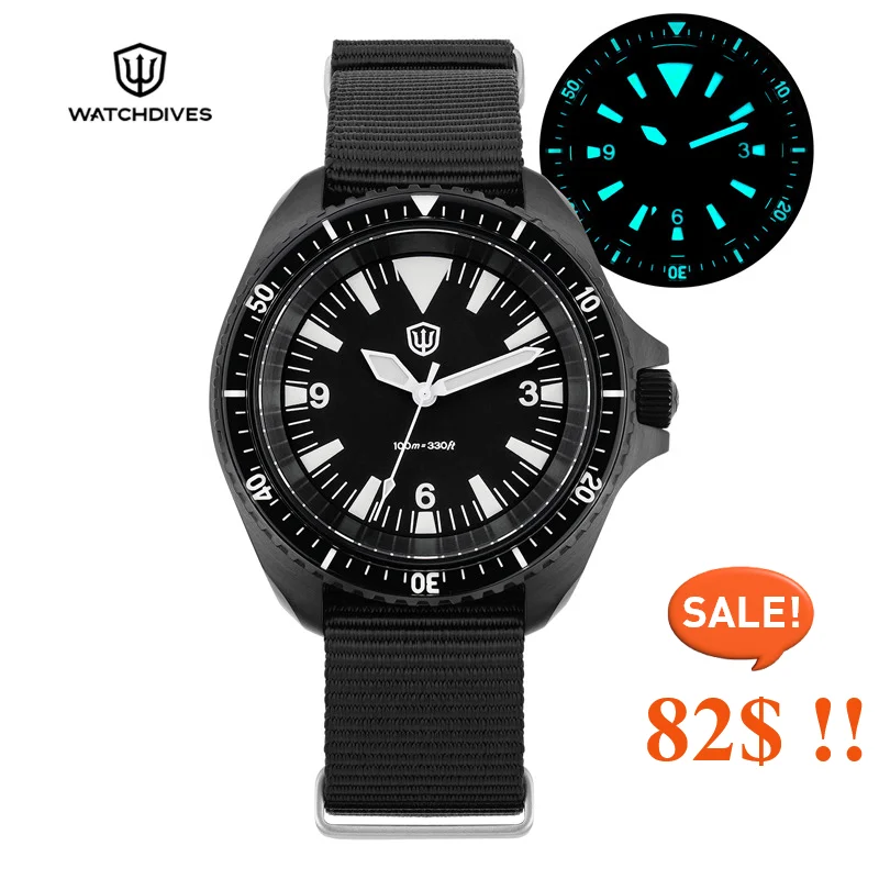 Фото Watchdives WD1980 V3 Роскошные часы VH31 Sweep Seconds Кварцевый механизм AR Покрытие Сапфировое стекло 10 бар Водонепроницаемые мужские часы №1