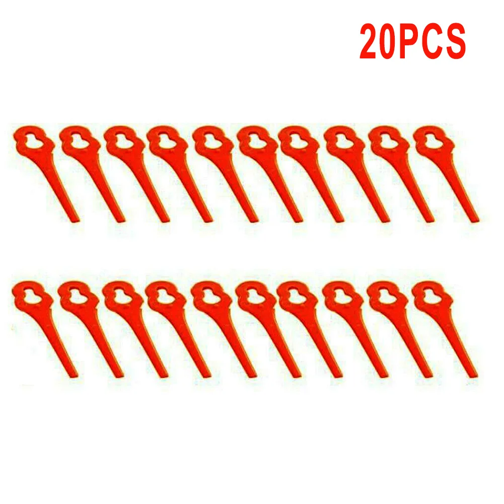 

100pcs Lawn Mower Plastic Blades 90x11.5x7mm For FUXTEC FX-E1RT20 Grass Trimmer Parkside Strimmer Garden Power Tools Parts