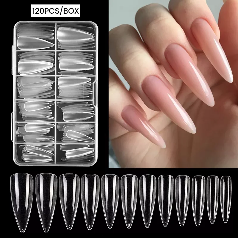 

NEW False Nail Tips Sculpted Full Cover Nail Tips Fake Finger UV Gel Polish Quick Building Mold Nails Art Decoration Tools