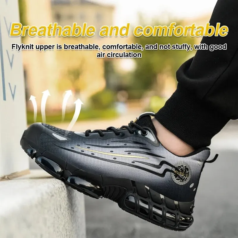 Спортивная Защитная Обувь На Воздушной Подушке Модные Рабочие Ботинки