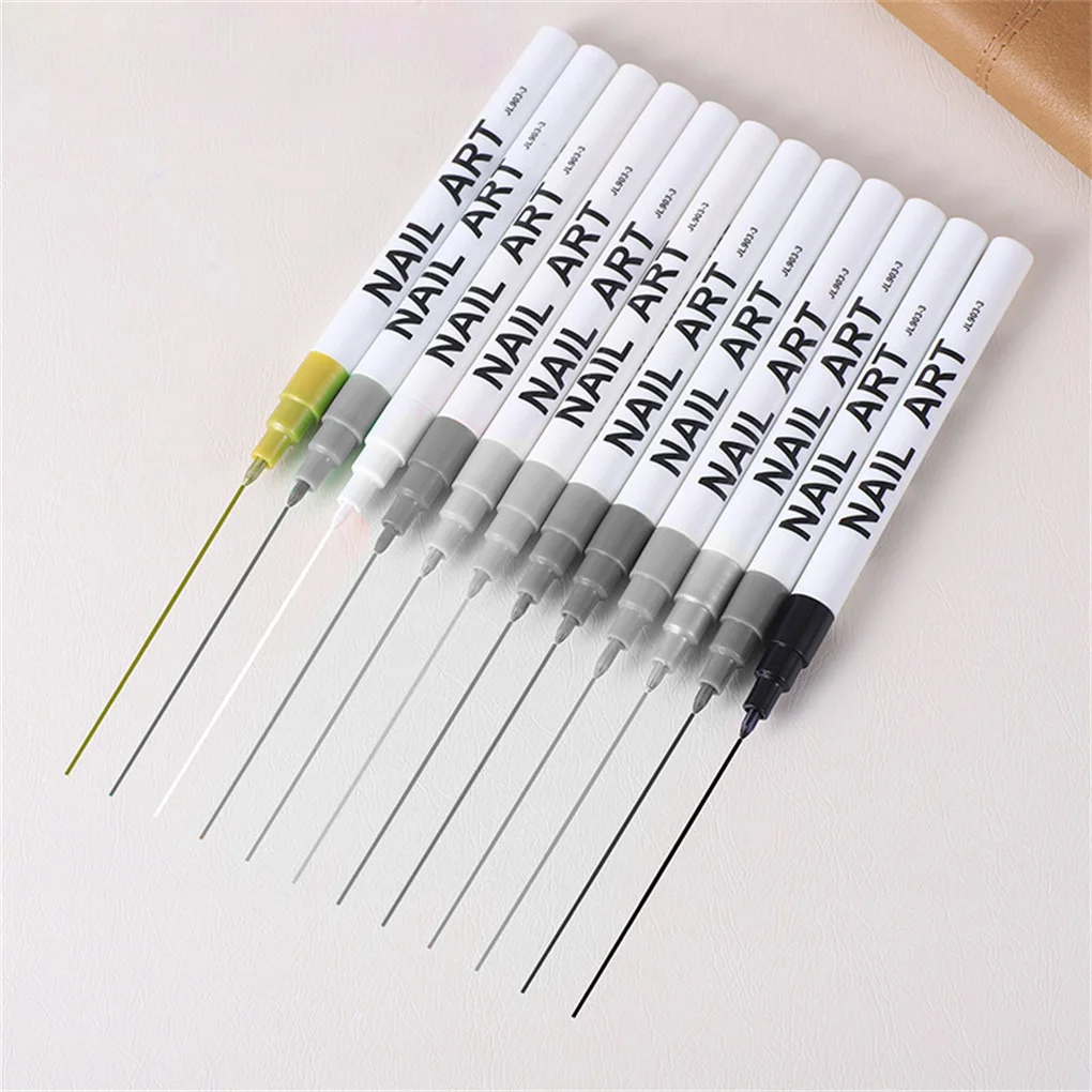 

Pack of 3 Nail Art Pen 3ml Professional Painting Detailing Graffiti Gel Polish Liner Pens Beauty Decoration Manicure Gold