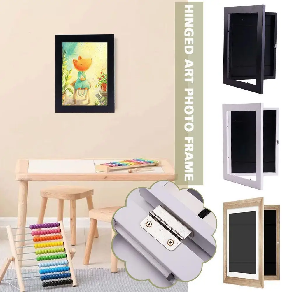 

Children Art Frametory Projects Kids Art Frames Magnetic Front Opening Tempered Glass For Drawing Painting Pictures Kids Artwork