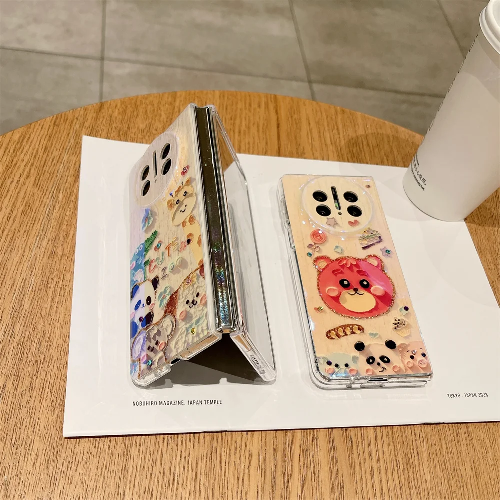 Чехол Blu-Ray для телефона с милым мультяшным медведем HuaWei Mate X3 X5 защитный жесткий