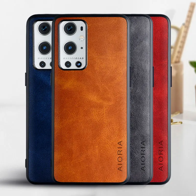 

Case for Oneplus 9 Pro 8T 8 Pro funda Luxury Vintage leather skin phone cover for oneplus 9 pro case coque capa Business Vintage
