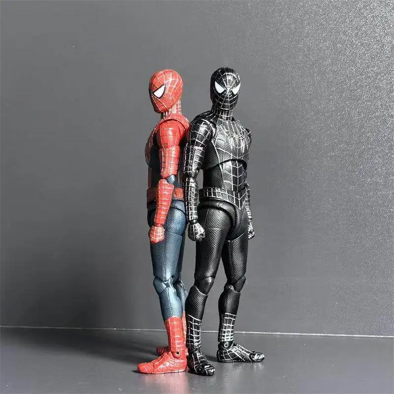 Фото Коллекционная фигурка Человека-паука Тоби (14 см) от CT TOYS SHF, подвижная, для декора рабочего стола, модель-конструктор, подарок №5