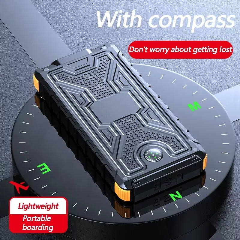 

NEW2023 Solar Bank Real 50000 mAh Dual USB External Waterproof Polymer Battery Charger Outdoor Light Lamp Powerbank Ferisi